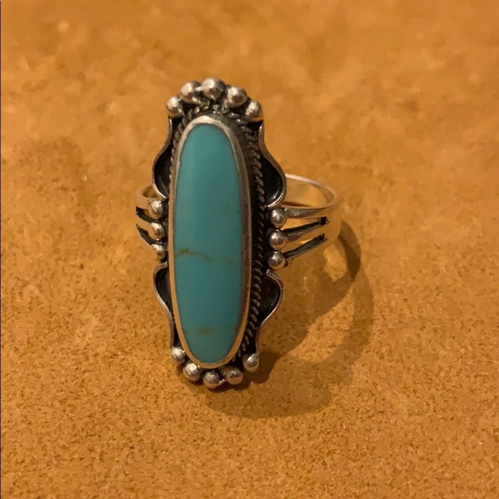 Turquoise silver ring